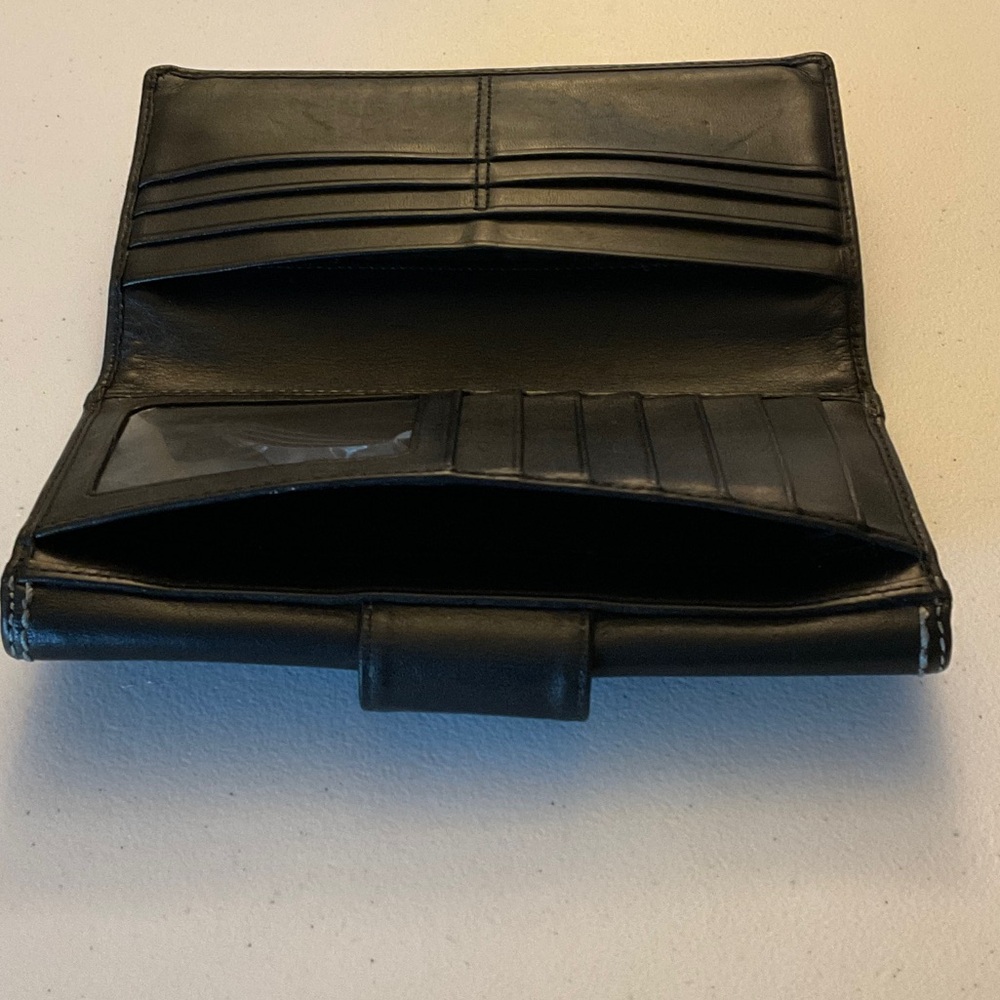 COACH Vintage Black Leather Turnlock Wallet - Picture 10 of 14